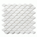 Rhombi Pressed White 30cm x 30cm Mosaic Tile