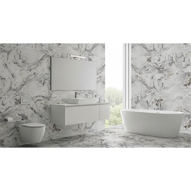 Rich Blanco Marble-Effect 60cm x 120cm Wall and Floor Tile