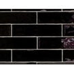 Ripple Glossy Black 7.5cm x 30cm Wall Tile