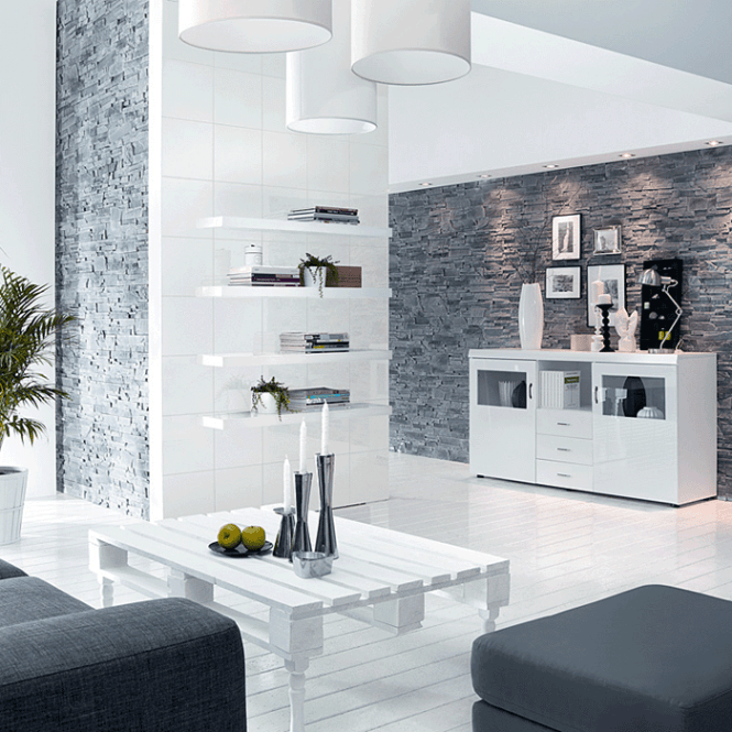 Roma Graphite Stone Random Sized Wall Tile (Box)