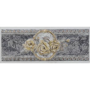 Heckstream Rose Grey 5cm x 15cm Border Tile