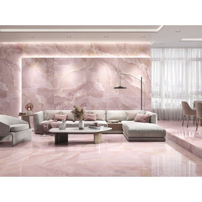 Rose Onyx Porcelain Tile 60cm x 120cm Wall and Floor Tile