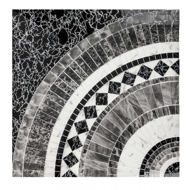 Royal Black & White 60cm x 60cm Floor Tile (4 tile set)