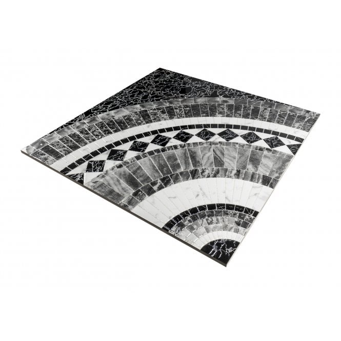 Royal Black & White 60cm x 60cm Floor Tile (4 tile set)