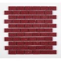 Gulfstone Ruby Red Brick Quartz 30cm x 30cm (4.8m x 2.3cm) Mosaic Tile