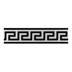 Sacchi Diamond Glitter Greek Key Border 15cm x 60cm Wall & Floor Tile