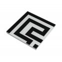 Sacchi Diamond Glitter Greek Key Corner 15cm x 15cm Wall & Floor Tile