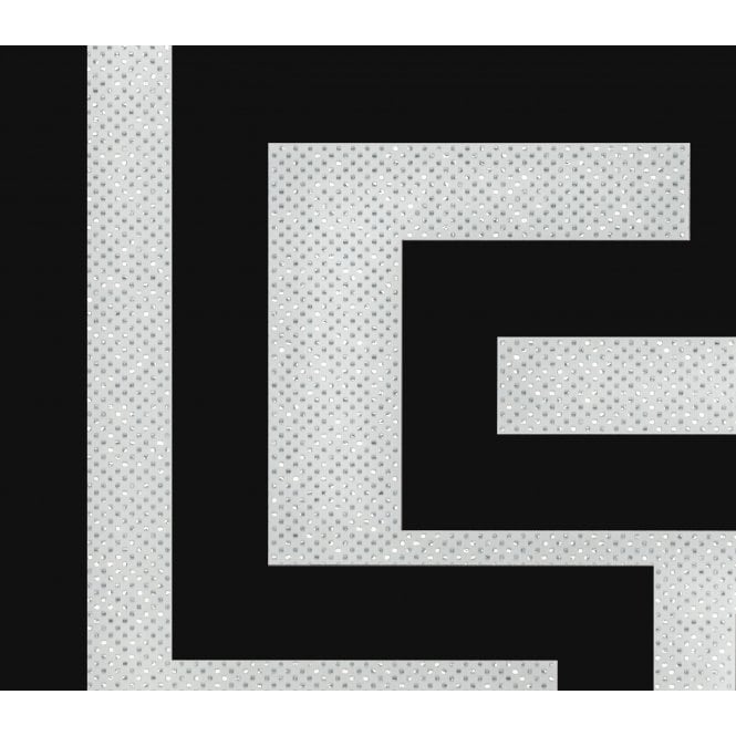 Sacchi Diamond Glitter Greek Key Corner 15cm x 15cm Wall & Floor Tile