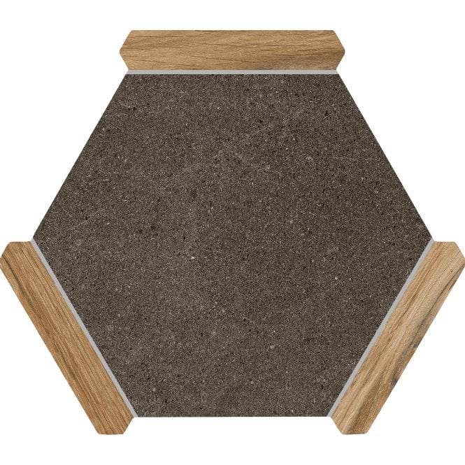 Sacramento Grafito Oak 22cm x 25cm Wall & Floor Tile