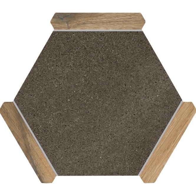 Sacramento Grafito Oak 22cm x 25cm Wall & Floor Tile