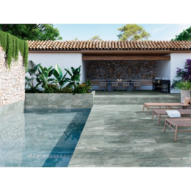 Made In Spain Sagano Emerald 30.3cm x 61.3cm Wall and Floor Tile
