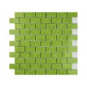 Gulfstone Salalah Green Lime Brick Quartz 30cm x 30cm (4.8m x 2.3cm) Mosaic Tile