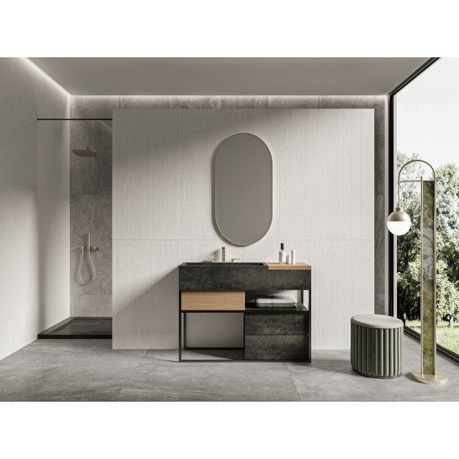 Sandstone White Decor 60cm x 120cm Wall & Floor Tile