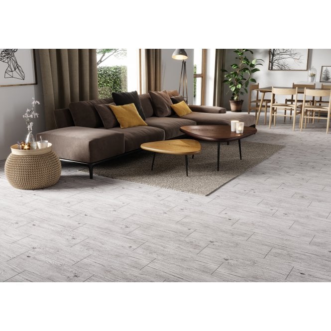 SandWood White Oak Wood 18.5cm x 59.8cm Floor Tile