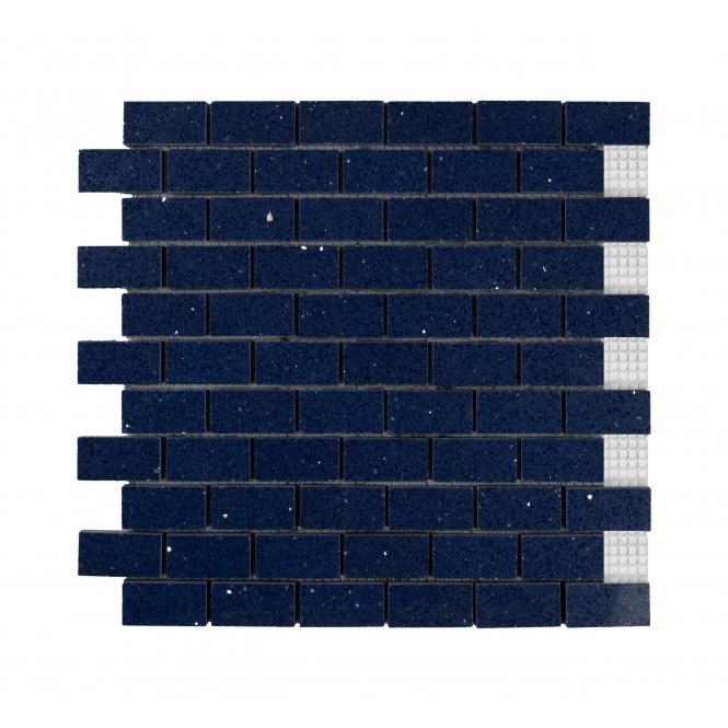 Gulfstone Sapphire Brick Quartz 30cm x 30cm (4.8m x 2.3cm) Mosaic Tile