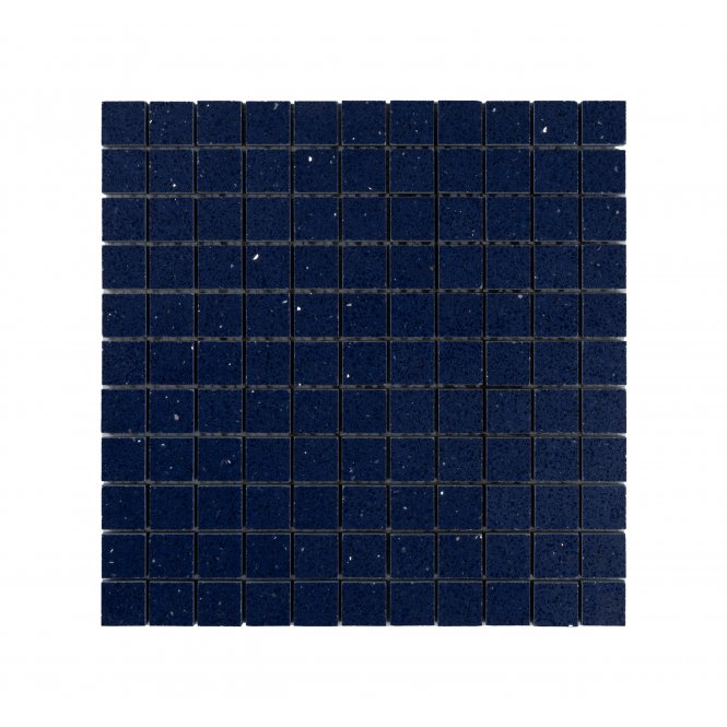 Gulfstone Sapphire Quartz Mosaic (2.5cm x 2.5cm) 30cm x 30cm Wall Tile