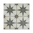 Scintilla Black Star Pattern 45cm x 45cm Wall & Floor Tile