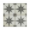 Scintilla Black Star Pattern 45cm x 45cm Wall & Floor Tile