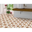 Scintilla Paprika Orange Star Pattern 45cm x 45cm Wall & Floor Tile