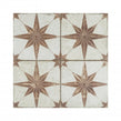 Scintilla Paprika Orange Star Pattern 45cm x 45cm Wall & Floor Tile