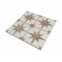 Scintilla Paprika Orange Star Pattern 45cm x 45cm Wall & Floor Tile