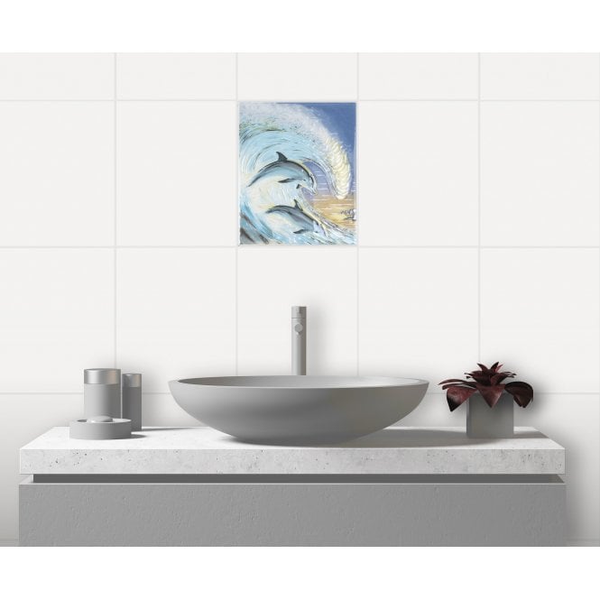 Heckstream Sea Dolphin Decor 20cm x 25cm Decor Tile