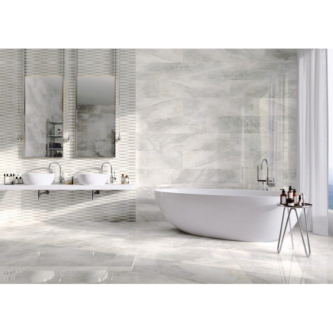 Serenity White Polished 30cm x 60cm Wall & Floor Tile