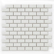 Shapes Mini Metro Bevelled Gloss White 30cm x 30cm (2.3cm x 4.8cm) Mosaic Tile