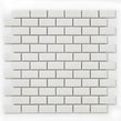 Shapes Mini Metro Bevelled Gloss White 30cm x 30cm (2.3cm x 4.8cm) Mosaic Tile