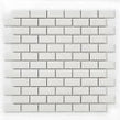 Shapes Mini Metro Bevelled Gloss White 30cm x 30cm (2.3cm x 4.8cm) Mosaic Tile