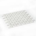 Shapes Mini Metro Bevelled Gloss White 30cm x 30cm (2.3cm x 4.8cm) Mosaic Tile