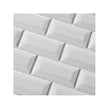 Shapes Mini Metro Bevelled Gloss White 30cm x 30cm (2.3cm x 4.8cm) Mosaic Tile