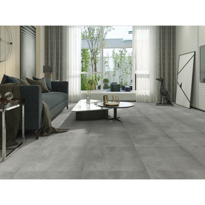 Shark Grey Rectified Matt 80cm x 80cm Wall and Floor Tile