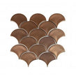 Shell Matt Gold 25.9cm x 27.3cm (7.3cm x 7.3cm) Mosaic Tile
