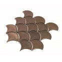 Shell Matt Gold 25.9cm x 27.3cm (7.3cm x 7.3cm) Mosaic Tile