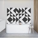 Siena Diamond Black 20cm x 20cm Wall & Floor Tile