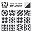 Siena Diamond Black 20cm x 20cm Wall & Floor Tile