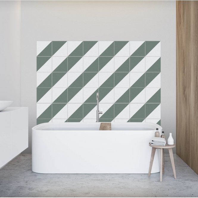 Siena Diamond Green 20cm x 20cm Wall & Floor Tile