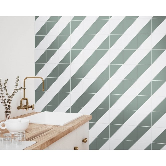 Siena Diamond Green 20cm x 20cm Wall & Floor Tile