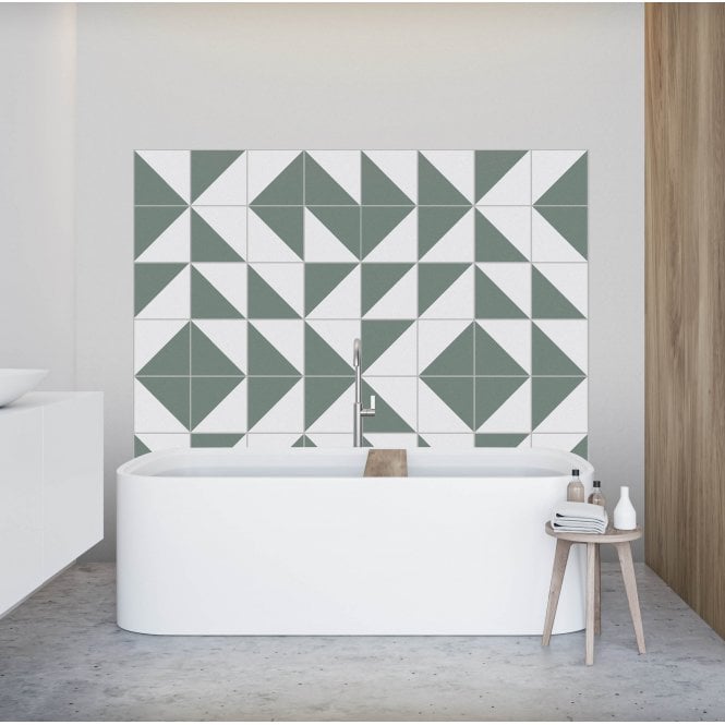 Siena Diamond Green 20cm x 20cm Wall & Floor Tile