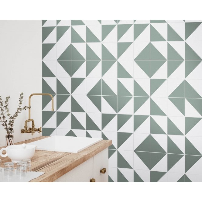 Siena Diamond Green 20cm x 20cm Wall & Floor Tile