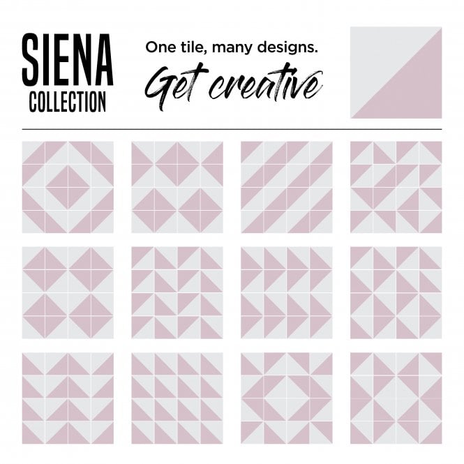 Siena Diamond Pink 20cm x 20cm Wall & Floor Tile