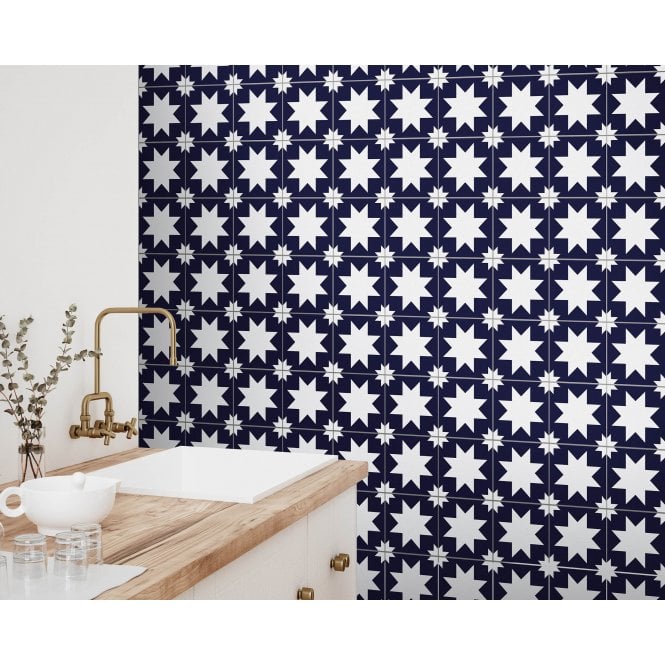 Siena Star Cobalt 20cm x 20cm Wall & Floor Tile