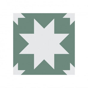 Siena Star Green 20cm x 20cm Wall & Floor Tile