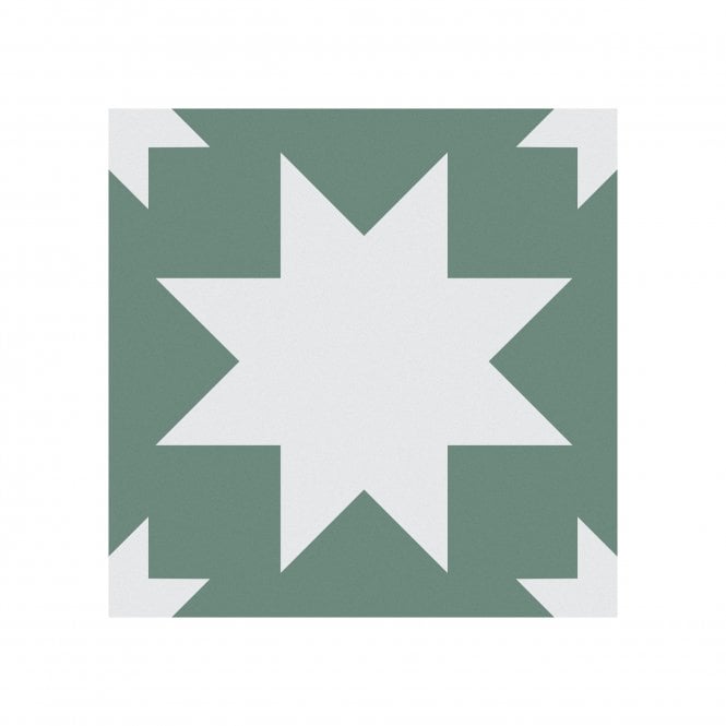Siena Star Green 20cm x 20cm Wall & Floor Tile