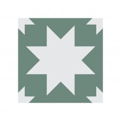 Siena Star Green 20cm x 20cm Wall & Floor Tile