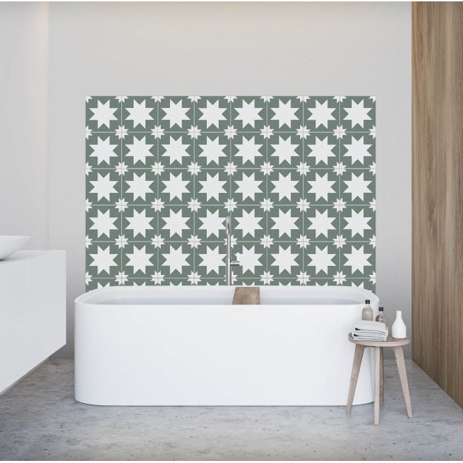 Siena Star Green 20cm x 20cm Wall & Floor Tile