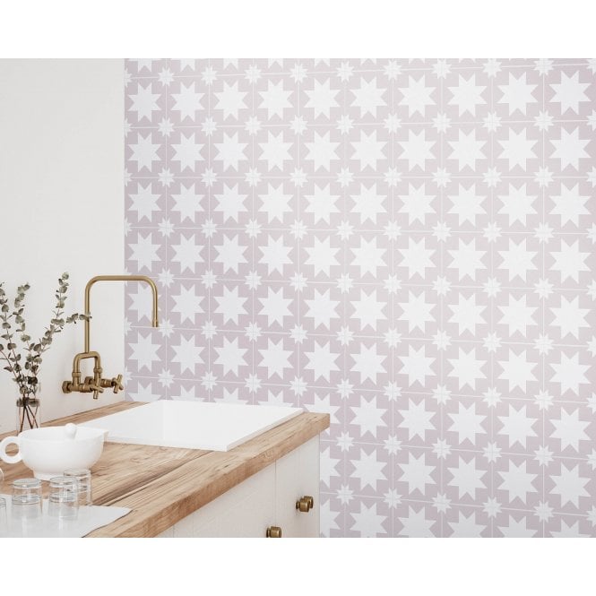 Siena Star Pink 20cm x 20cm Wall & Floor Tile