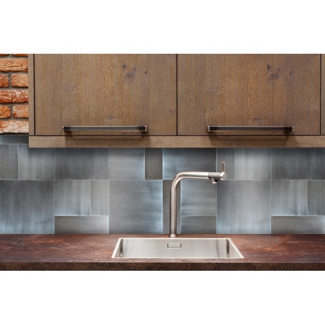 Silver Champagne Modular Peel & Stick 4 Panel Tile Set