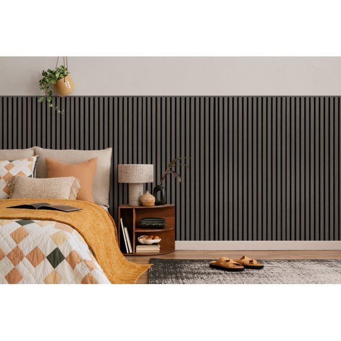 Silver Grey Acoustic Wood Panel 120cm x 60cm x 21mm